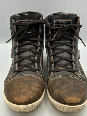 INDIE RIDGE Comanche Motorcycle Boot Mens 10 Distressed Brown Leather Waterproof